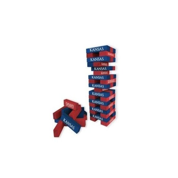 Kansas Jayhawks College Table Top Stackers Tower Building Game NCAA Dorm Party - Picture 1 of 5